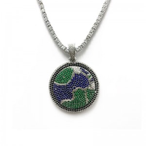 Uusi täysi zirkoni timantti pyörivä maapohjainen intialainen pitkä matkapuhelin hihna kaulakoru